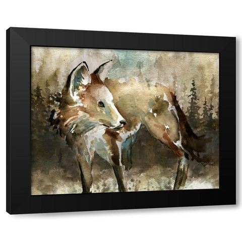 Lodge Twilight I Black Modern Wood Framed Art Print with Double Matting by Robinson, Carol