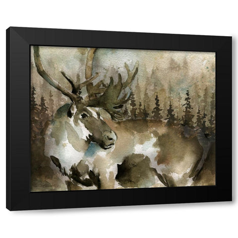 Lodge Twilight III Black Modern Wood Framed Art Print with Double Matting by Robinson, Carol