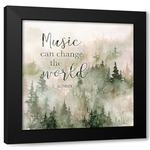 Music of the Mountains I Black Modern Wood Framed Art Print with Double Matting by Robinson, Carol