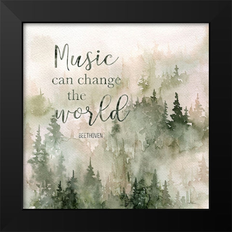 Music of the Mountains I Black Modern Wood Framed Art Print by Robinson, Carol