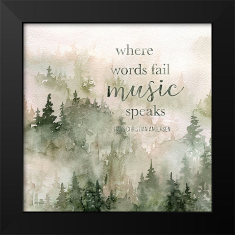 Music of the Mountains II Black Modern Wood Framed Art Print by Robinson, Carol