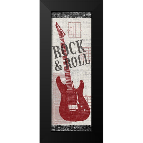 Rock and Roll Black Modern Wood Framed Art Print by Craven, Katrina
