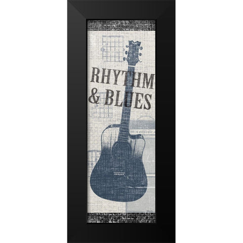 Rhythm and Blues Black Modern Wood Framed Art Print by Craven, Katrina