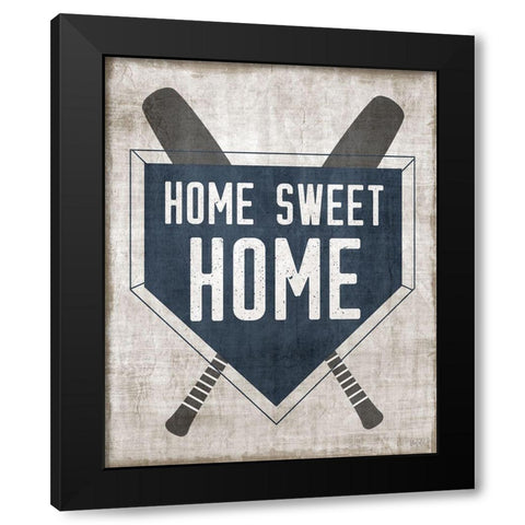 Home Sweet Home Base Black Modern Wood Framed Art Print by Carpentieri, Natalie