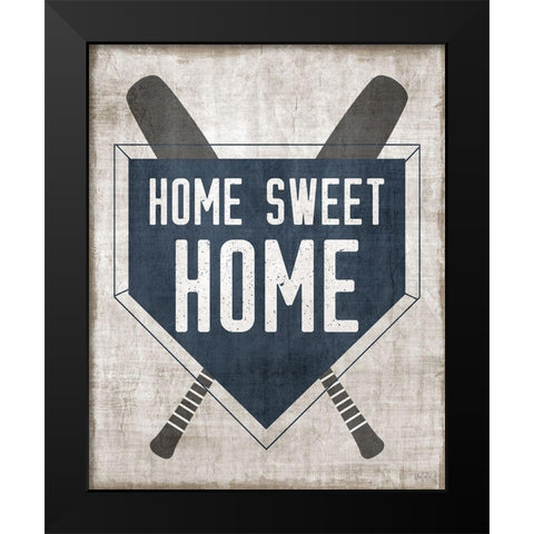 Home Sweet Home Base Black Modern Wood Framed Art Print by Carpentieri, Natalie