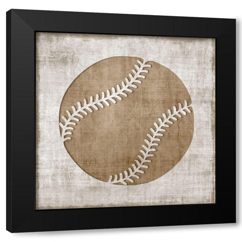 Play Ball Black Modern Wood Framed Art Print by Carpentieri, Natalie