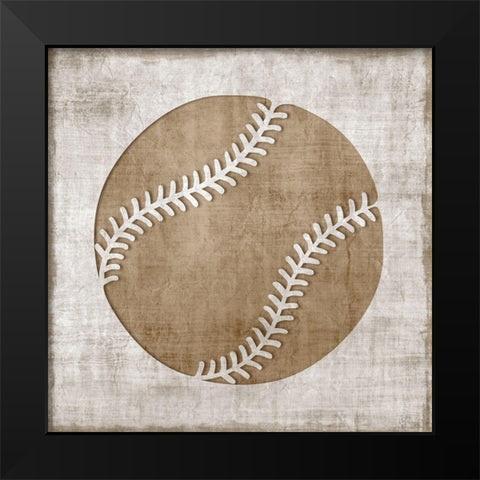 Play Ball Black Modern Wood Framed Art Print by Carpentieri, Natalie