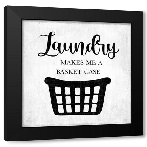 Basket Case Black Modern Wood Framed Art Print by Carpentieri, Natalie