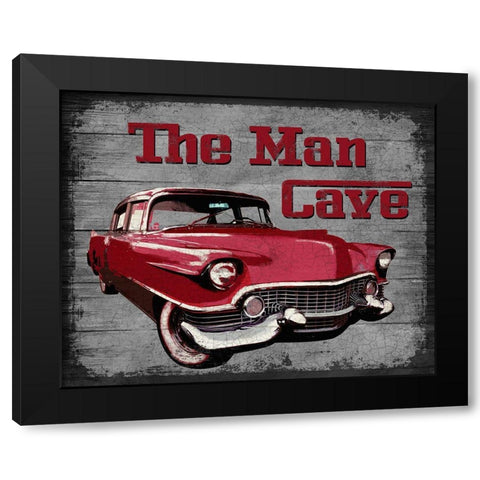 The Man Cave Black Modern Wood Framed Art Print with Double Matting by Knutsen, Conrad