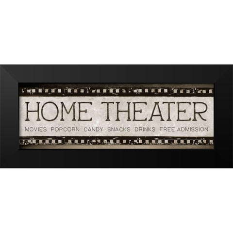Home Theater Black Modern Wood Framed Art Print by Knutsen, Conrad