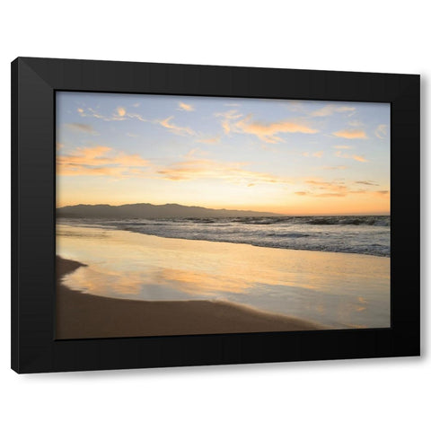 Peaceful Shore Black Modern Wood Framed Art Print with Double Matting by Carpentieri, Natalie