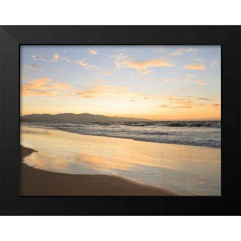 Peaceful Shore Black Modern Wood Framed Art Print by Carpentieri, Natalie