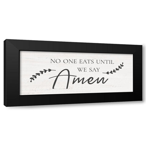 Say Amen Black Modern Wood Framed Art Print with Double Matting by CAD Designs