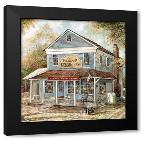 General Store Black Modern Wood Framed Art Print by Manning, Ruane