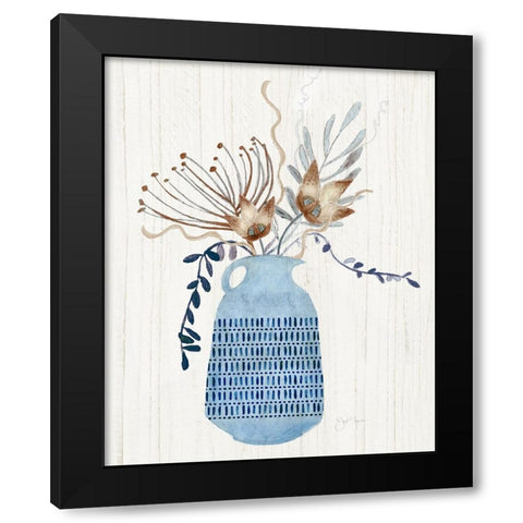 Boho Arrangement I Black Modern Wood Framed Art Print with Double Matting by Tava Studios
