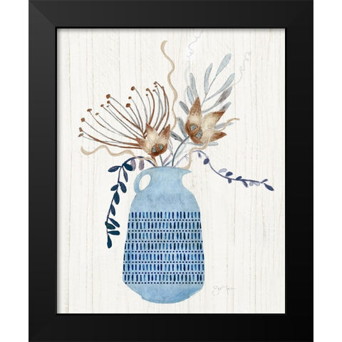 Boho Arrangement I Black Modern Wood Framed Art Print by Tava Studios