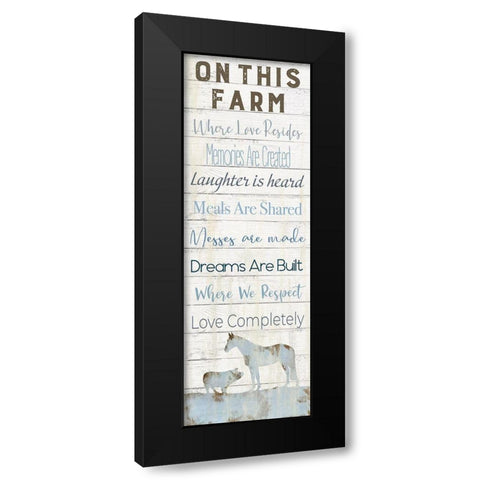 On This Farm Black Modern Wood Framed Art Print by Robinson, Carol