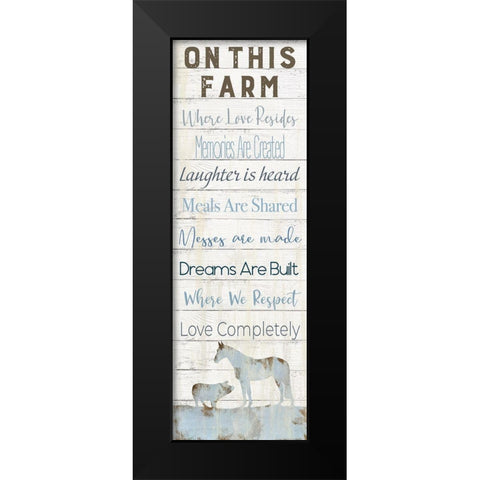 On This Farm Black Modern Wood Framed Art Print by Robinson, Carol