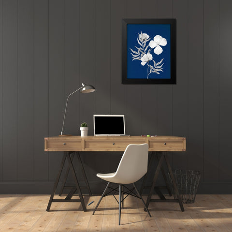 Indigo Sketch II Black Modern Wood Framed Art Print by Gunn, Kourtni