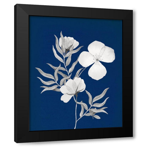 Indigo Sketch II Black Modern Wood Framed Art Print with Double Matting by Gunn, Kourtni