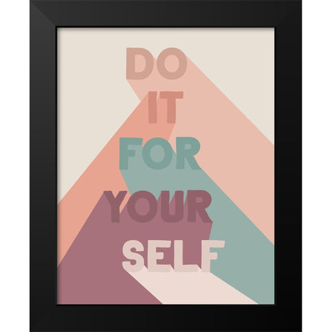 For Yourself Black Modern Wood Framed Art Print by Santiago, Daniela