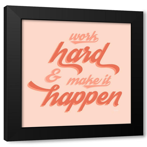 Make it Happen Black Modern Wood Framed Art Print with Double Matting by Carpentieri, Natalie