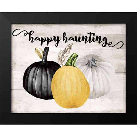 Happy Haunting Black Modern Wood Framed Art Print by Santiago, Daniela