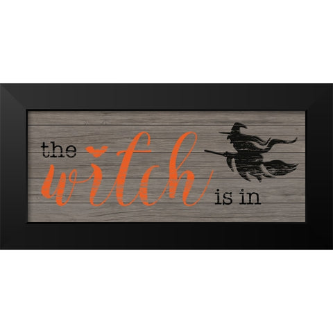 The Witch Is In Black Modern Wood Framed Art Print by CAD Designs