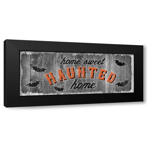 Home Sweet Haunted Black Modern Wood Framed Art Print by Carpentieri, Natalie