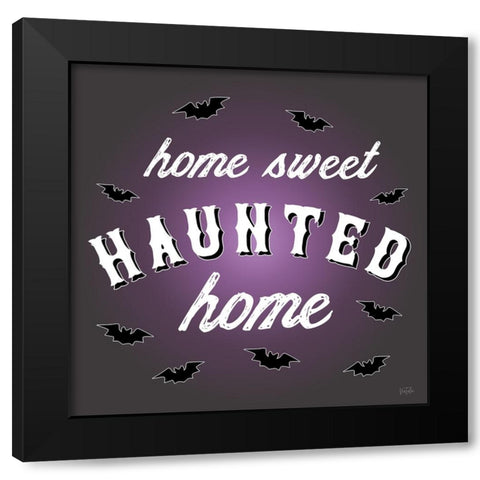 Haunted Bats Black Modern Wood Framed Art Print by Carpentieri, Natalie