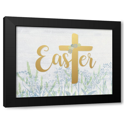 Easter Wildflowers Black Modern Wood Framed Art Print with Double Matting by Jill, Susan