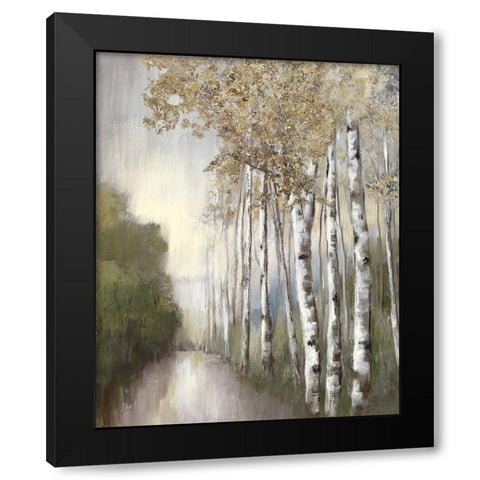 Woodland Walk Neutral Black Modern Wood Framed Art Print by Nan