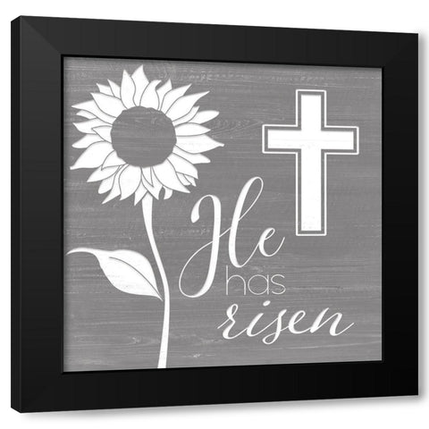 He Has Risen Black Modern Wood Framed Art Print with Double Matting by CAD Designs