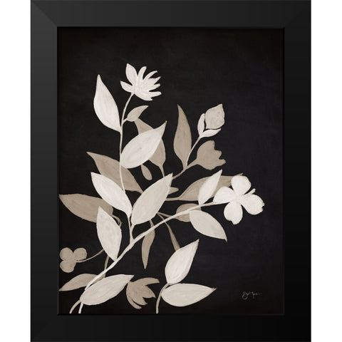 Midnight Silhouette I Black Modern Wood Framed Art Print by Tava Studios