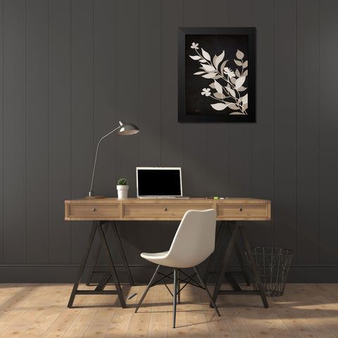 Midnight Silhouette II Black Modern Wood Framed Art Print by Tava Studios