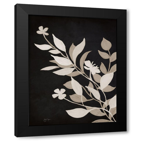 Midnight Silhouette II Black Modern Wood Framed Art Print by Tava Studios