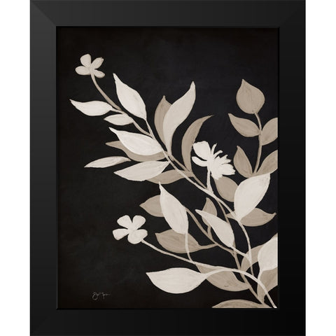 Midnight Silhouette II Black Modern Wood Framed Art Print by Tava Studios