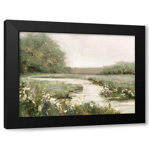 Quiet Path Black Modern Wood Framed Art Print by Swatland, Sally