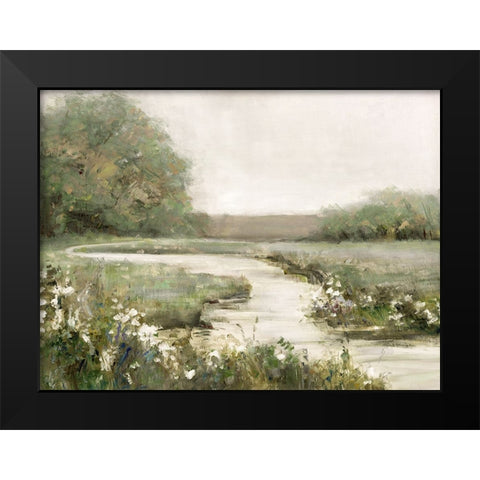 Quiet Path Black Modern Wood Framed Art Print by Swatland, Sally