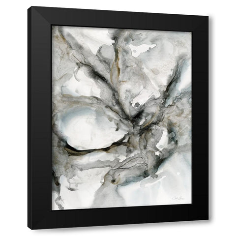 Marble Harmony Black Modern Wood Framed Art Print by Chang, Stella