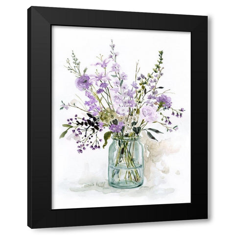 Purple Passion II Black Modern Wood Framed Art Print with Double Matting by Robinson, Carol