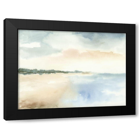Simple Sea Black Modern Wood Framed Art Print with Double Matting by Nan