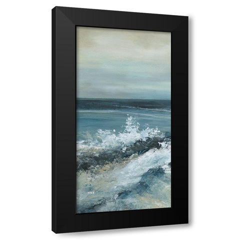 Converging Currents I Black Modern Wood Framed Art Print by Robinson, Carol