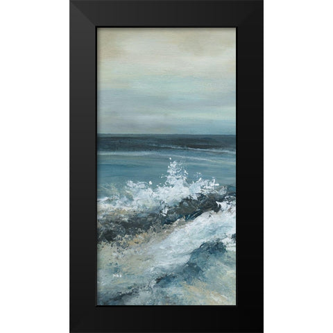 Converging Currents I Black Modern Wood Framed Art Print by Robinson, Carol
