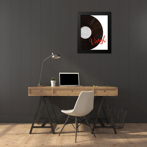 Vinyl Black Modern Wood Framed Art Print by Craven, Katrina