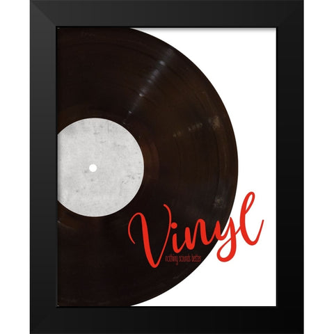 Vinyl Black Modern Wood Framed Art Print by Craven, Katrina