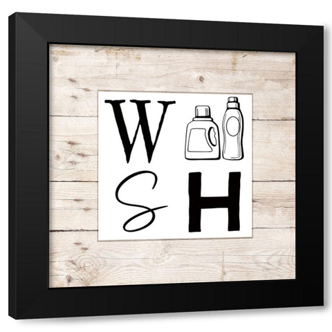 Wash Black Modern Wood Framed Art Print by Santiago, Daniela
