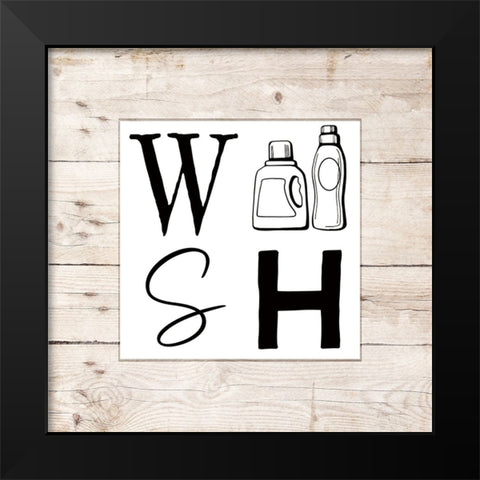 Wash Black Modern Wood Framed Art Print by Santiago, Daniela