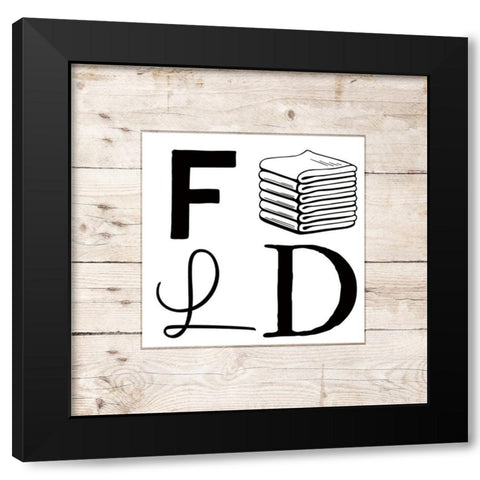 Fold Black Modern Wood Framed Art Print by Santiago, Daniela