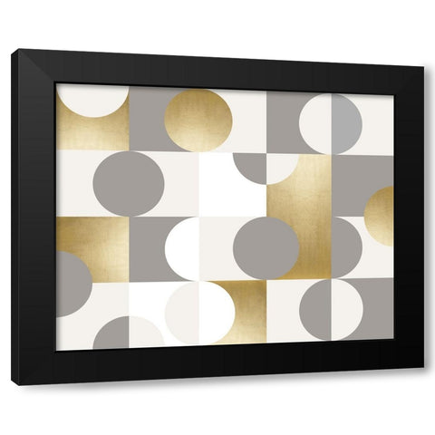 Modern Gold Reflections Black Modern Wood Framed Art Print by Carpentieri, Natalie